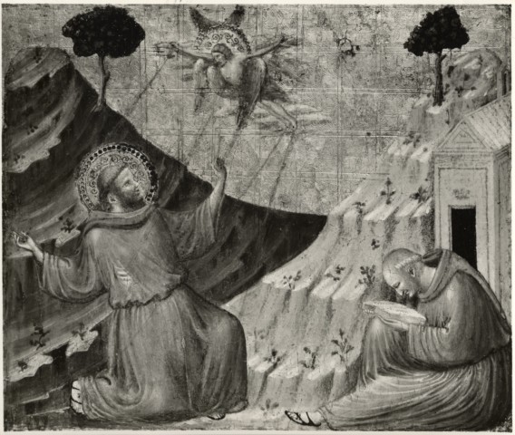 Anonimo — Pietro da Rimini - sec. XIV - San Francesco d'Assisi riceve le stimmate — insieme